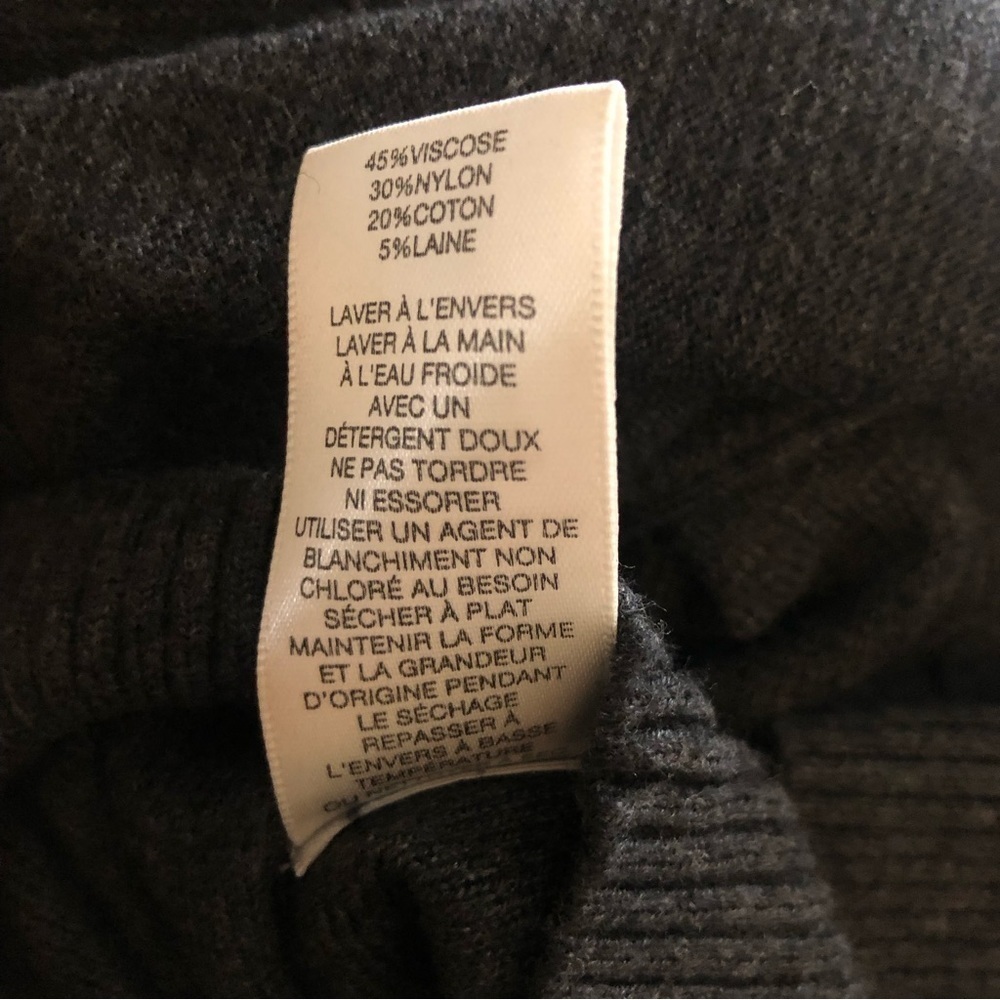LORD and Taylor Cotton Wool Blend Knit V-Neck Neutral Tunic Top XS - Picture 8 of 9